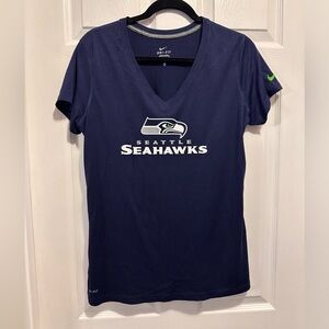Nike Seattle Seahawks Dri-Fit Short Sleeves Tee Shirt in Navy blue size L